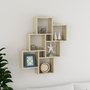 Voir la diapositive 1 : VIDAXL Etagere murale cube Chene sonoma 78x15x93 cm Bois d'ingenierie