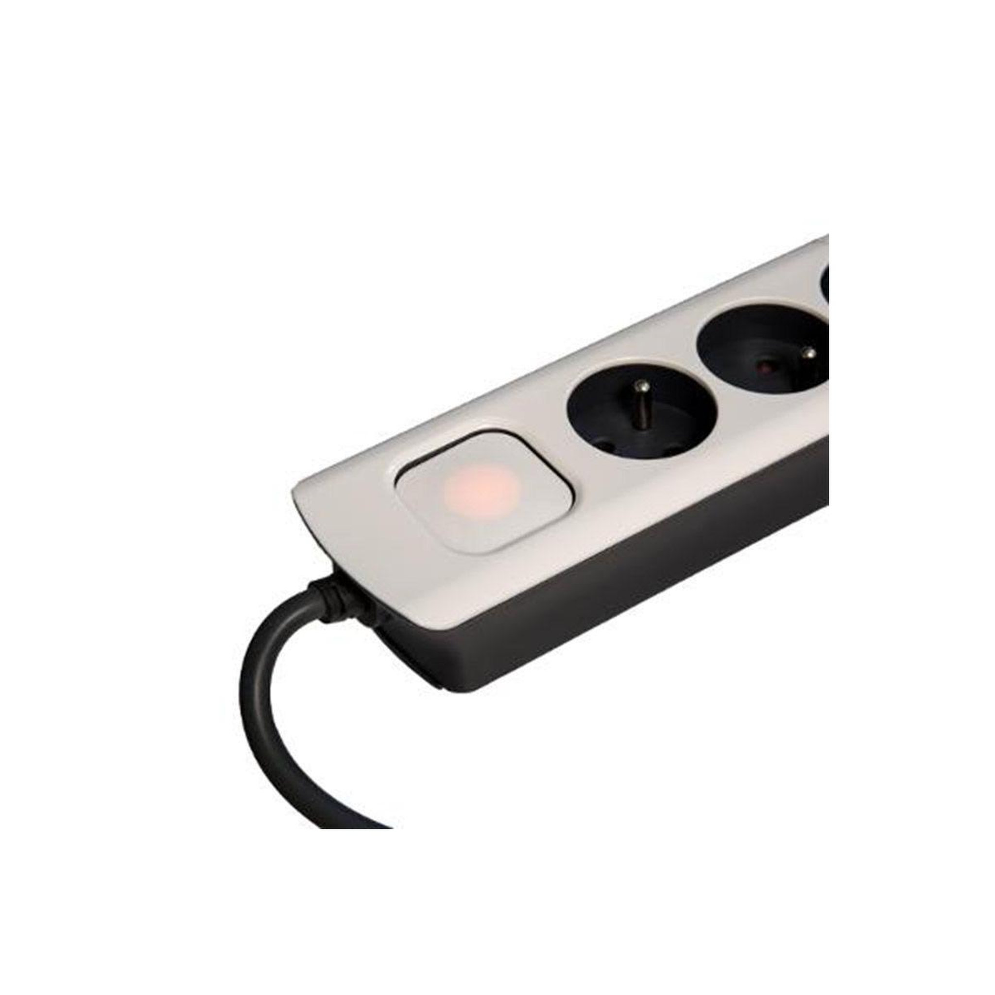 Voir la diapositive 3 : SMART SYSTEM Multiprise  6 Prises Terre  1,5M Blanc & Gris