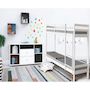 Voir la diapositive 2 : Habitat et Jardin Lit Superposé bois enfant  Lionel  90 x 190 cm - Blanc