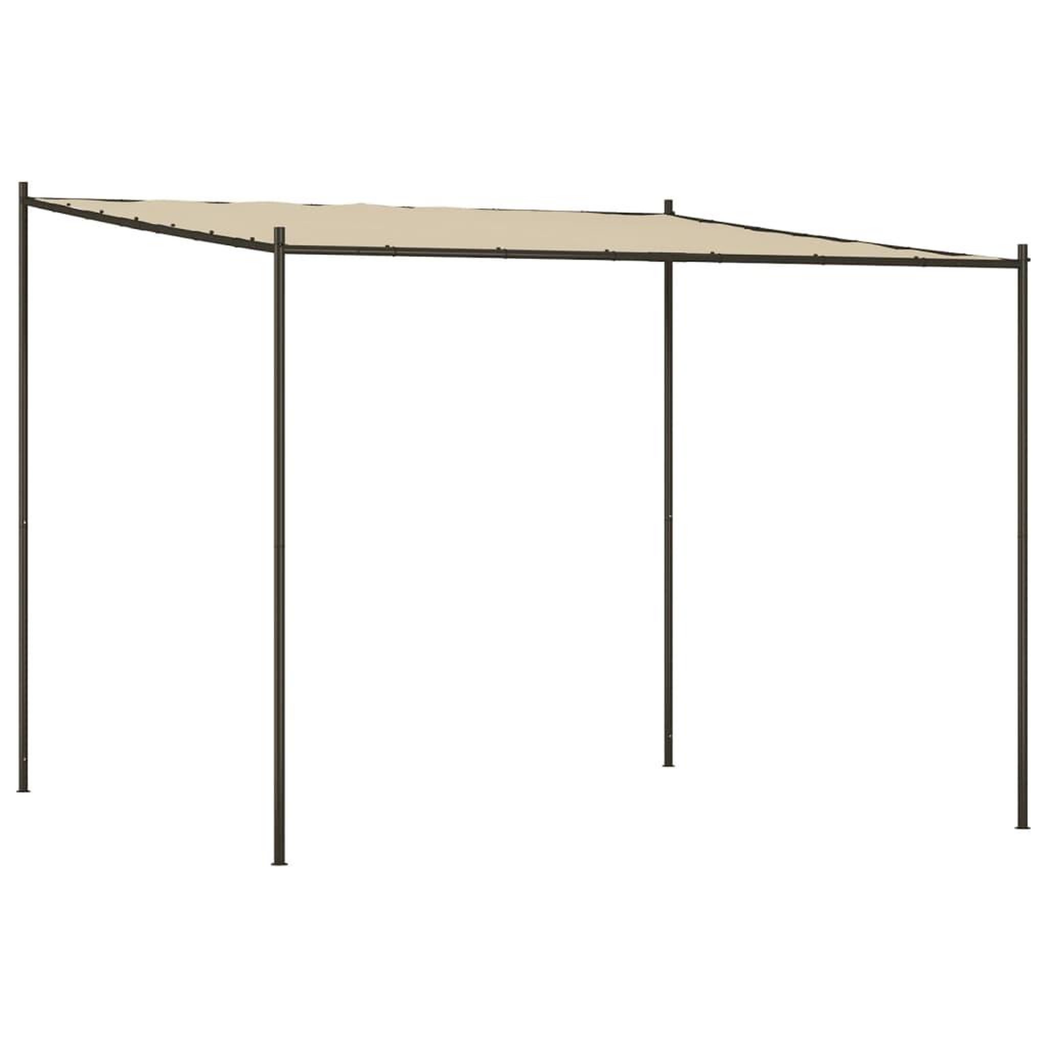 VIDAXL Belvedere beige 3x3 m 180 g/m^2 tissu et acier