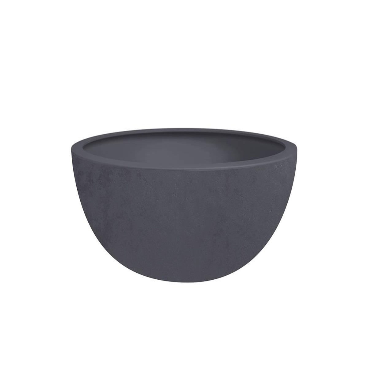 Eda Pot de fleurs vasque Basalt Up Ø 40 x 16,5 cm - 14,9 L - Gris anthracite - Eda