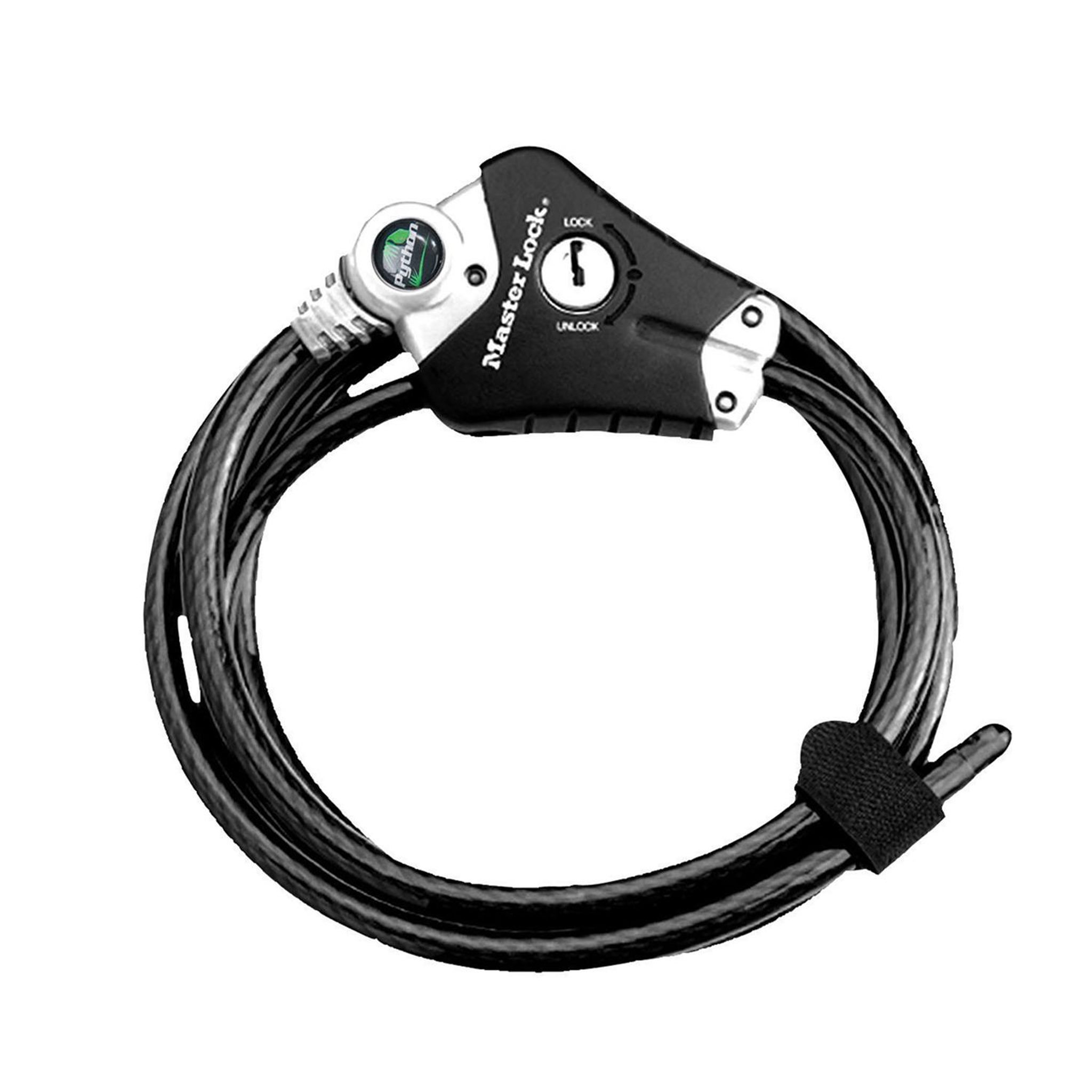 Master lock Câble antivol ajustable [Longueur ajustable de 30 cm à 1,8 m] [Solution Brevetée Python] 8428EURDPRO