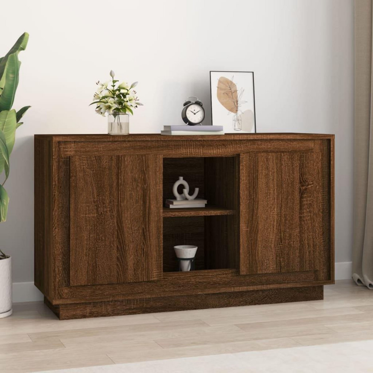 VIDAXL Buffet chene marron 102x35x60 cm bois d'ingenierie