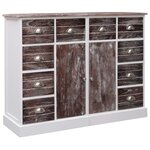 VIDAXL Buffet avec 10 tiroirs Marron 113x30x79 cm Bois