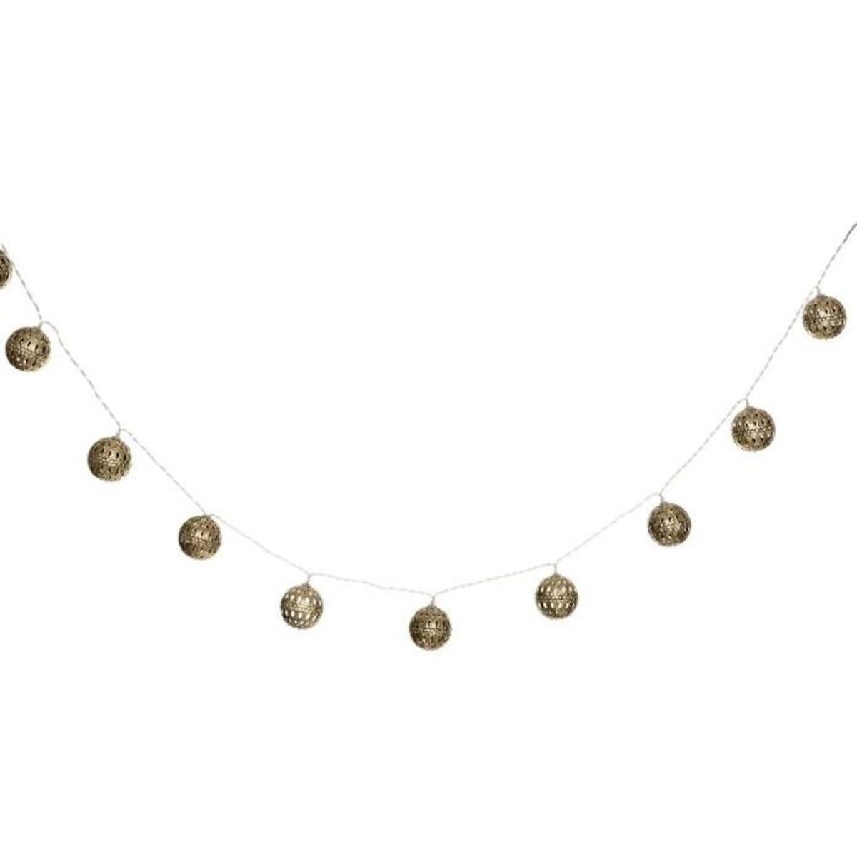 ATMOSPHERA Guirlande Lumineuse Led  10 Boules  165cm Or