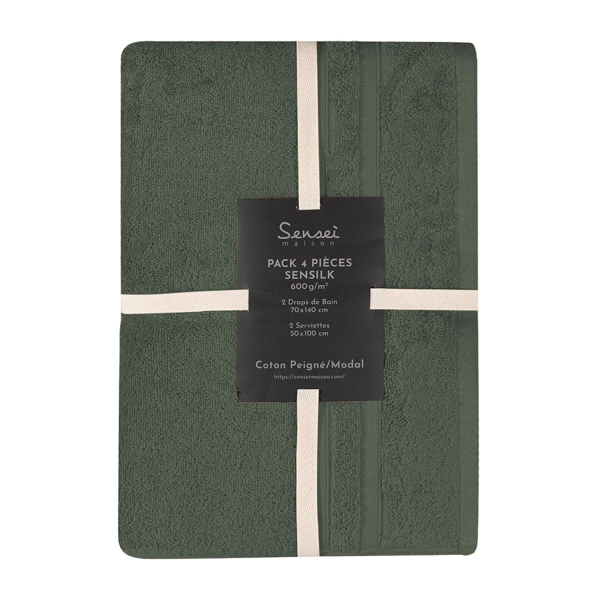 Voir la diapositive 6 : Sensei Maison Ensemble de bain 4 pièces 600 g/m² SENSILK