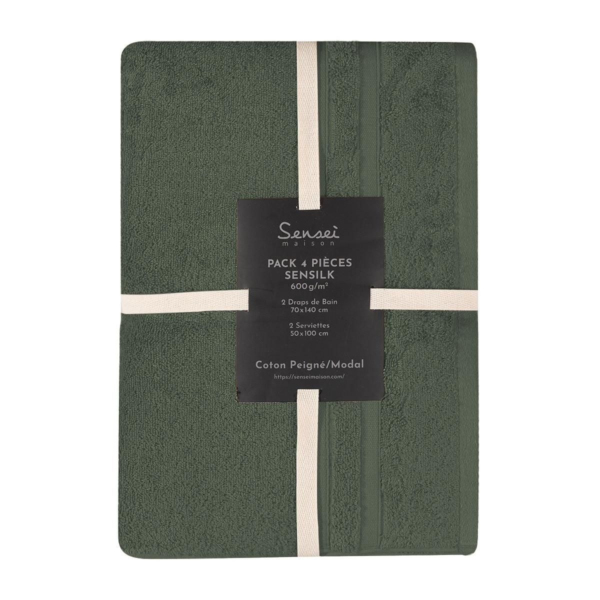 Sensei Maison Ensemble de bain 4 pièces 600 g/m² SENSILK