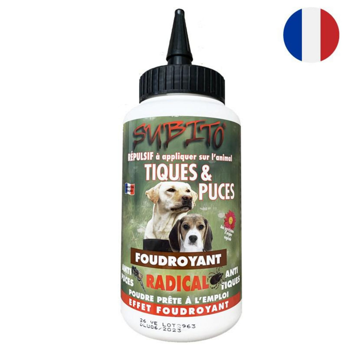 Subito Répulsif tiques et puces 500g Subito