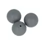 Artemio 3 perles silicone rondes - 15 mm - gris