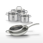 ELO Lot Poêles 28/32cm et Faitouts 12/14/16cm Elo Relief Evolution