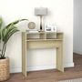 Voir la diapositive 3 : VIDAXL Table console chêne sonoma 78x30x80 cm bois d ingénierie