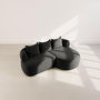 Voir la diapositive 3 : LISA DESIGN Angela - canapé d'angle droit 4 places en velours texturé