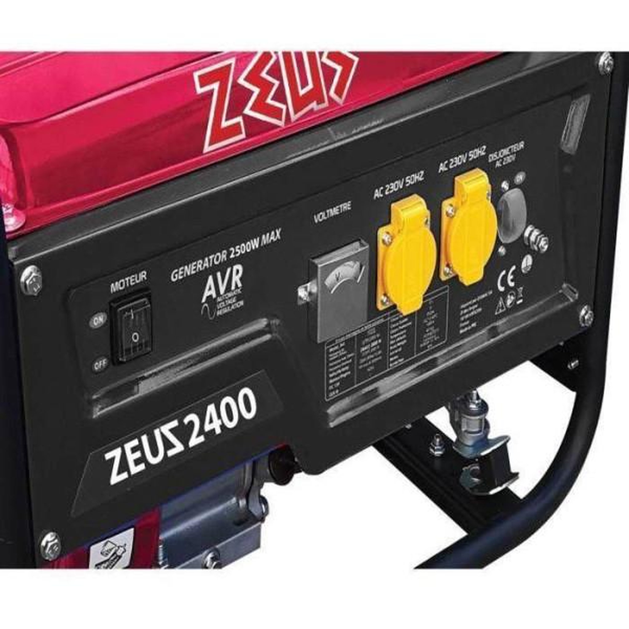 Voir la diapositive 3 : ZEUS Groupe électrogene essence - ZEUZ - ZEUZ2400 - 2400 W - AVR - Réservoir 15 L - Démarrage manuel
