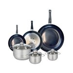 ELO Ensemble de 3 Poêles de cuisson 20, 24 et 32 cm et 3 faitouts 12, 14 et 20 cm Elo Prima Brillant