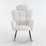 Voir la diapositive 5 : MERAX Fauteuil à Bascule Rocking Chair Fauteuil Relax Avec Têtière Blanc