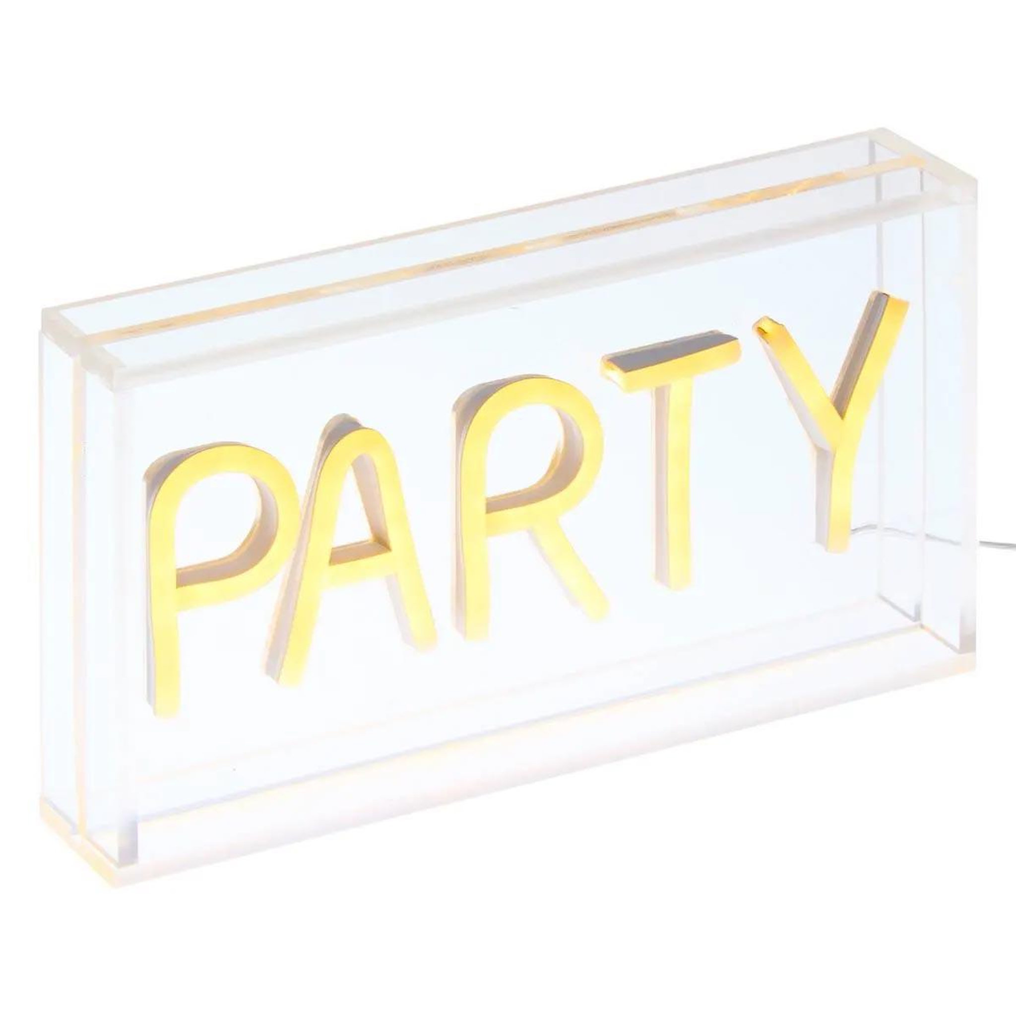 Voir la diapositive 1 : ATMOSPHERA Lampe néon led à poser  party  23cm jaune