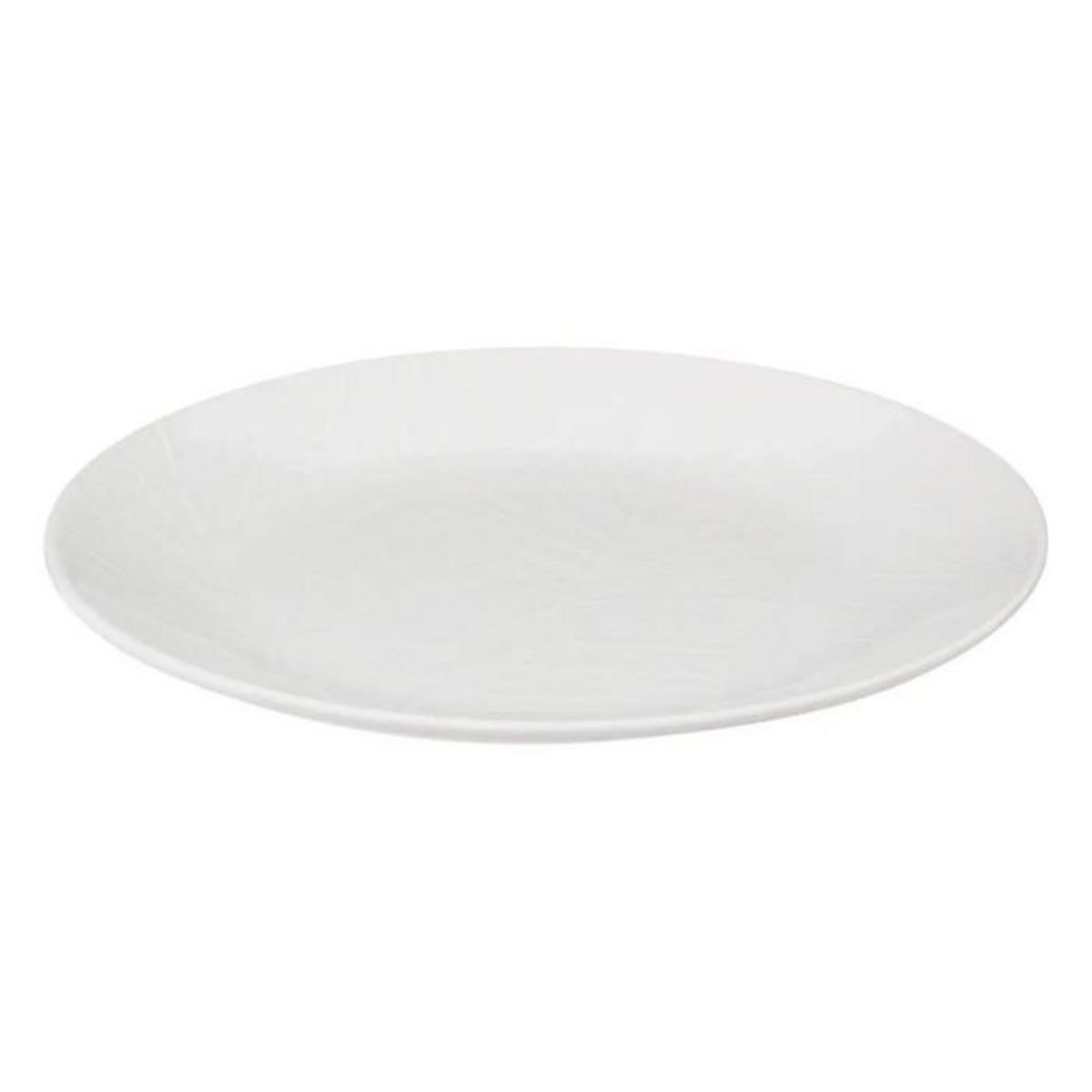 SECRET DE GOURMET Lot de 6 Assiettes Plates  Leaf  27cm Blanc
