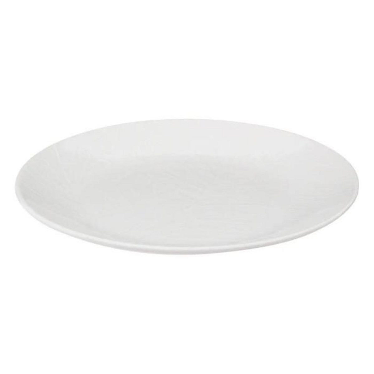 SECRET DE GOURMET Lot de 6 Assiettes Plates  Leaf  27cm Blanc