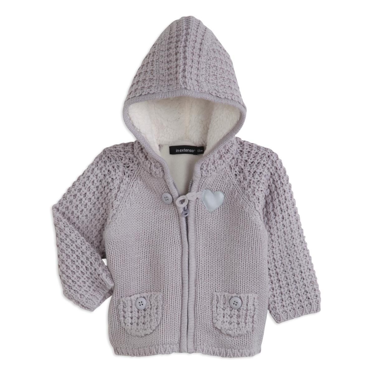 IN EXTENSO Gilet doublé à capuche bébé
