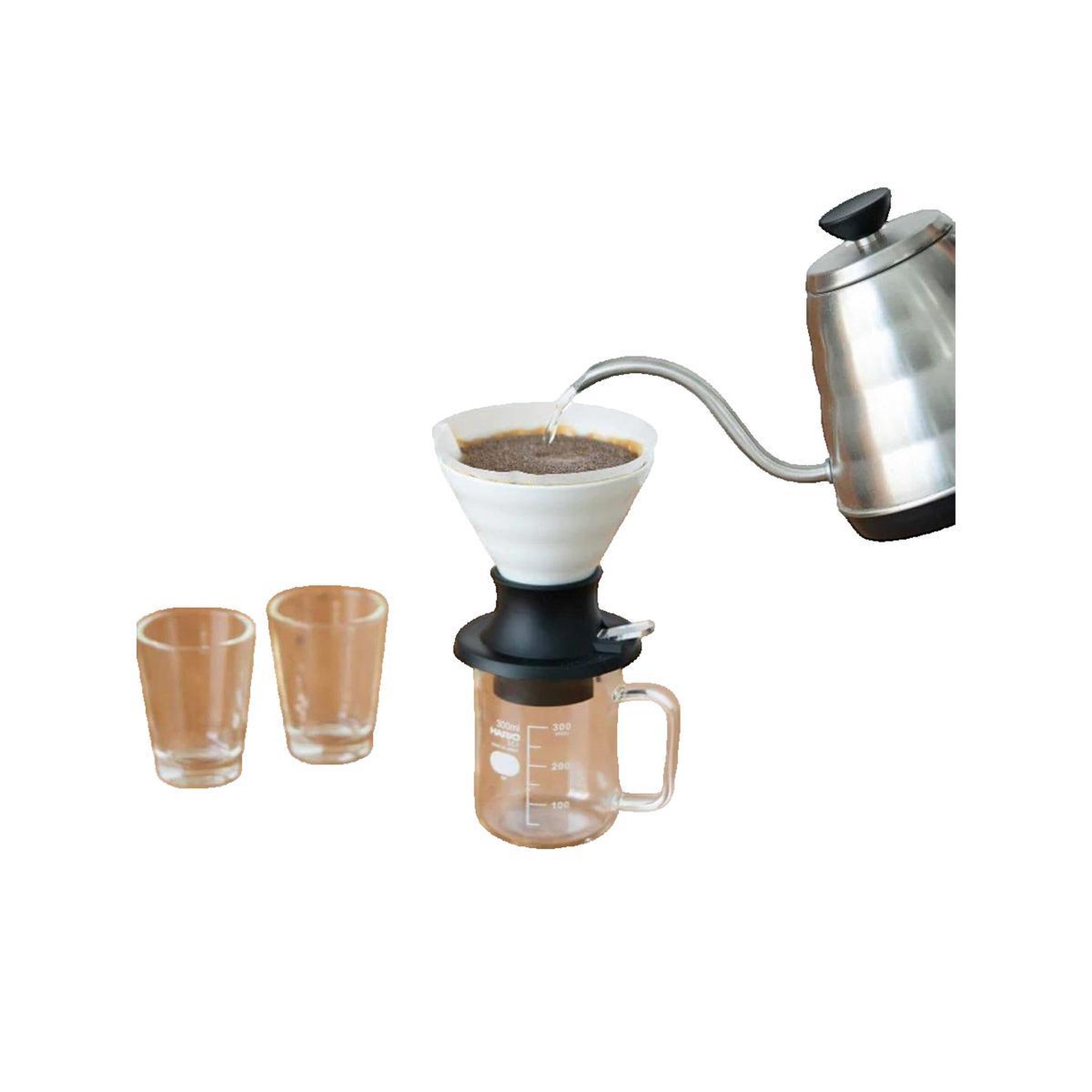 Voir la diapositive 2 : HARIO Dripper Hario Immersion Switch V60-02 en porcelaine