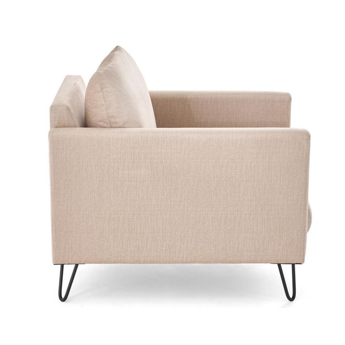 LISA DESIGN Ostrava - fauteuil en velours pieds en épingle