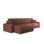 Voir la diapositive 5 : BEST MOBILIER Artemisa - canapé d'angle réversible 5 places convertible avec coffre en velours côtelé