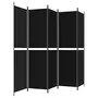 VIDAXL Cloison de separation 5 panneaux Noir 250x200 cm Tissu
