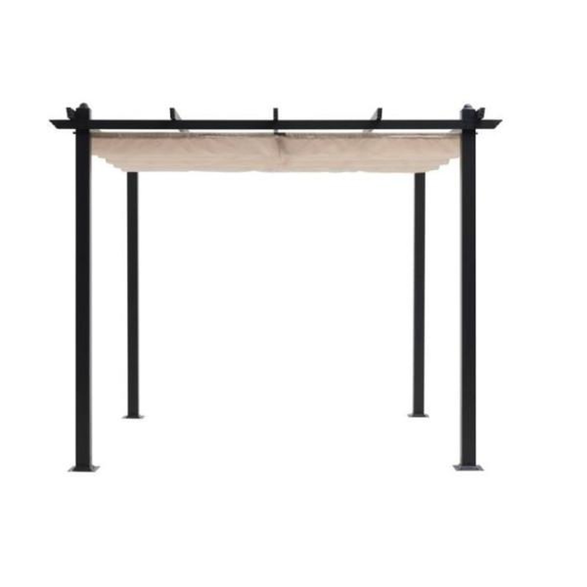 Voir la diapositive 3 : MARKET24 Pergola en aluminium CORDOBA - Beige - 3 x 3 m