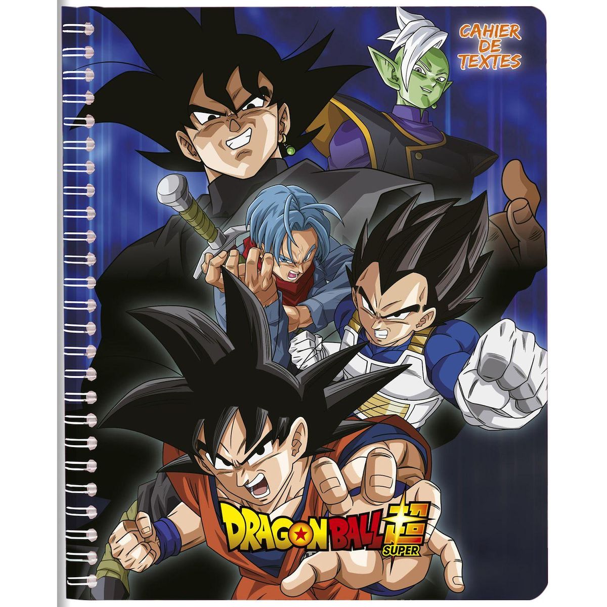 DRAGON BALL Z Cahier de texte 17x22cm 148 pages à spirale Bleu