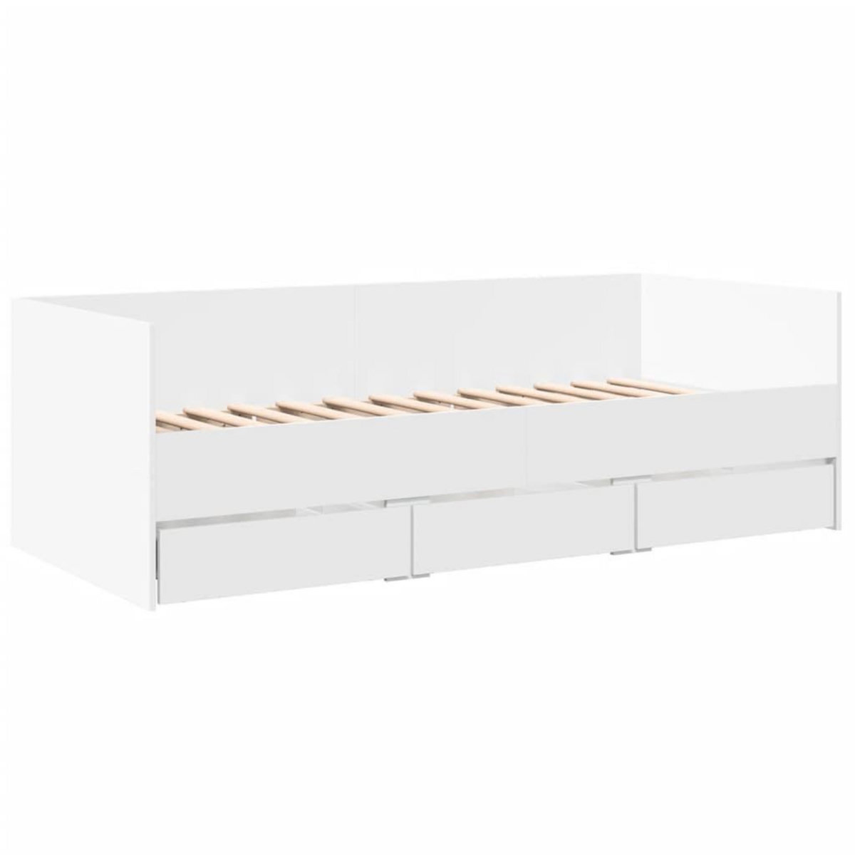 VIDAXL Lit de jour avec tiroirs sans matelas blanc 90x190 cm