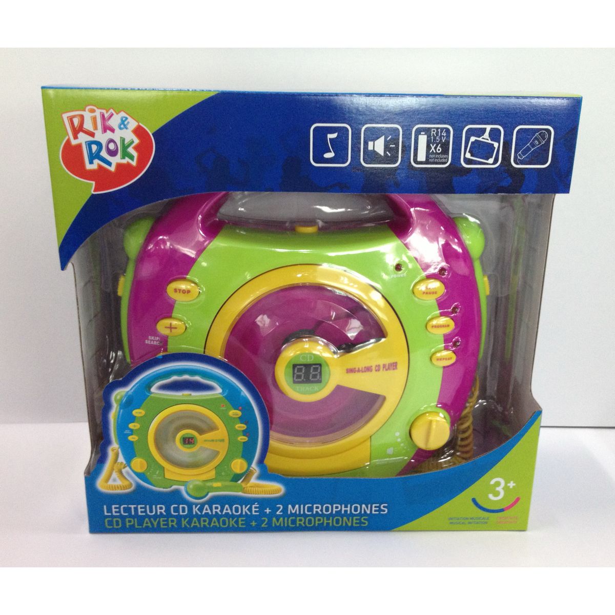 RIK & ROK Lecteur CD + 2 micros