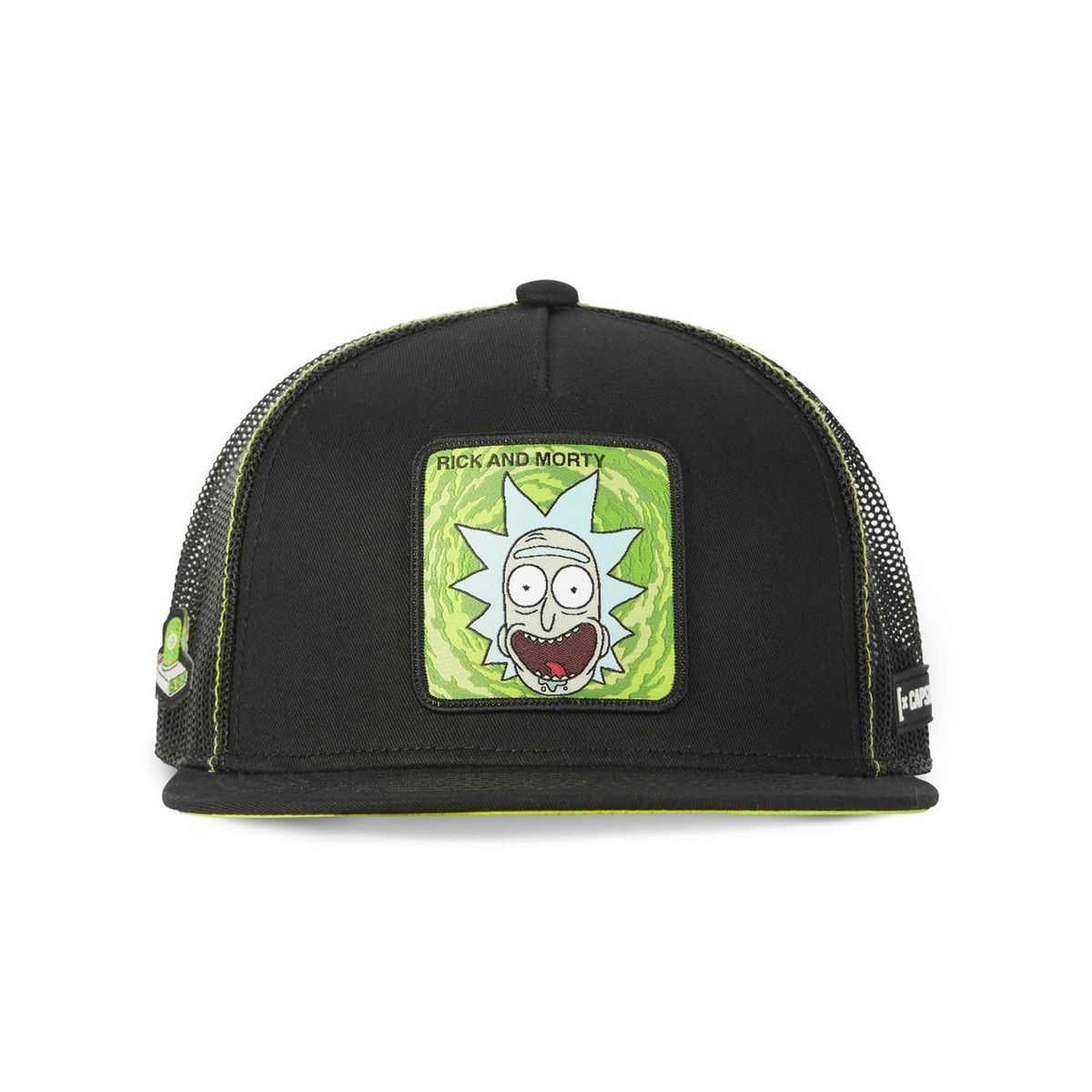 CAPSLAB Casquette snapback  visière plate avec filet Rick et Morty Rick