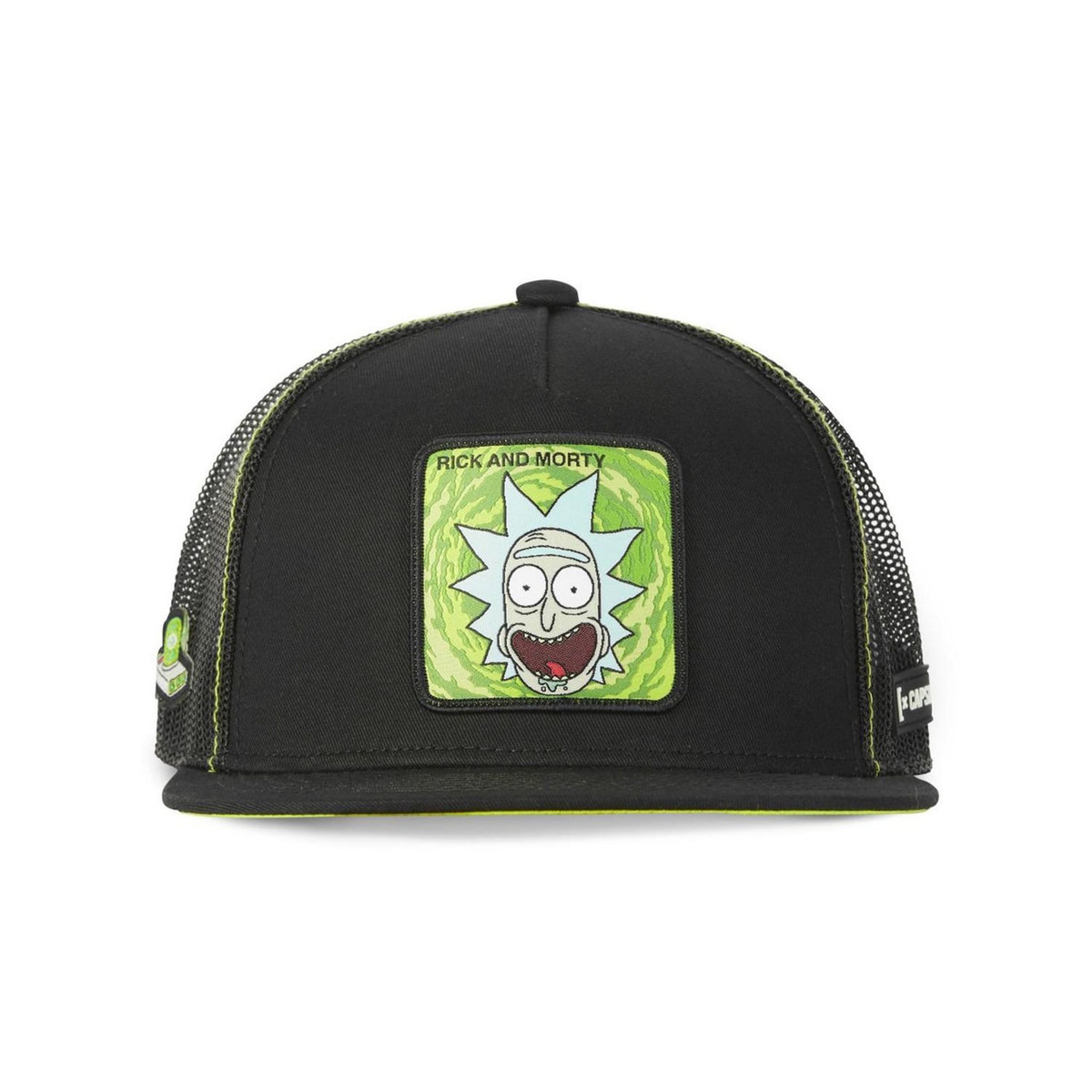 CAPSLAB Casquette snapback  visière plate avec filet Rick et Morty Rick