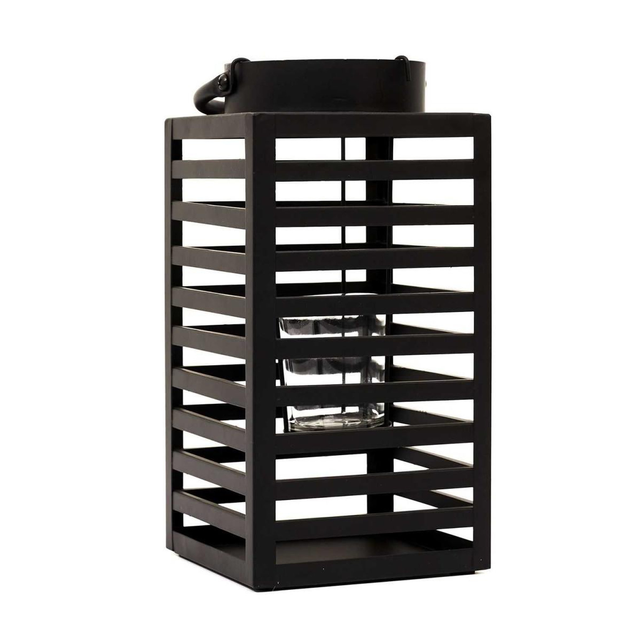 Voir la diapositive 3 : The Home Deco Factory Lanterne Design en Métal  Black Forest  24cm Noir