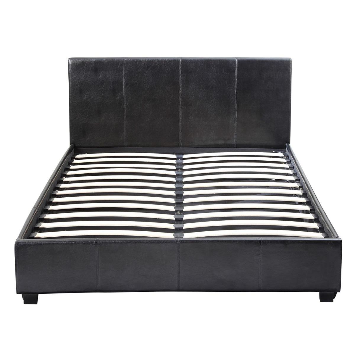 Habitat et Jardin Lit double avec coffre  Carla  - 160 x 200 cm - Noir