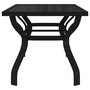 Voir la diapositive 4 : VIDAXL Table de jardin Noir 180x80x70 cm Acier et verre