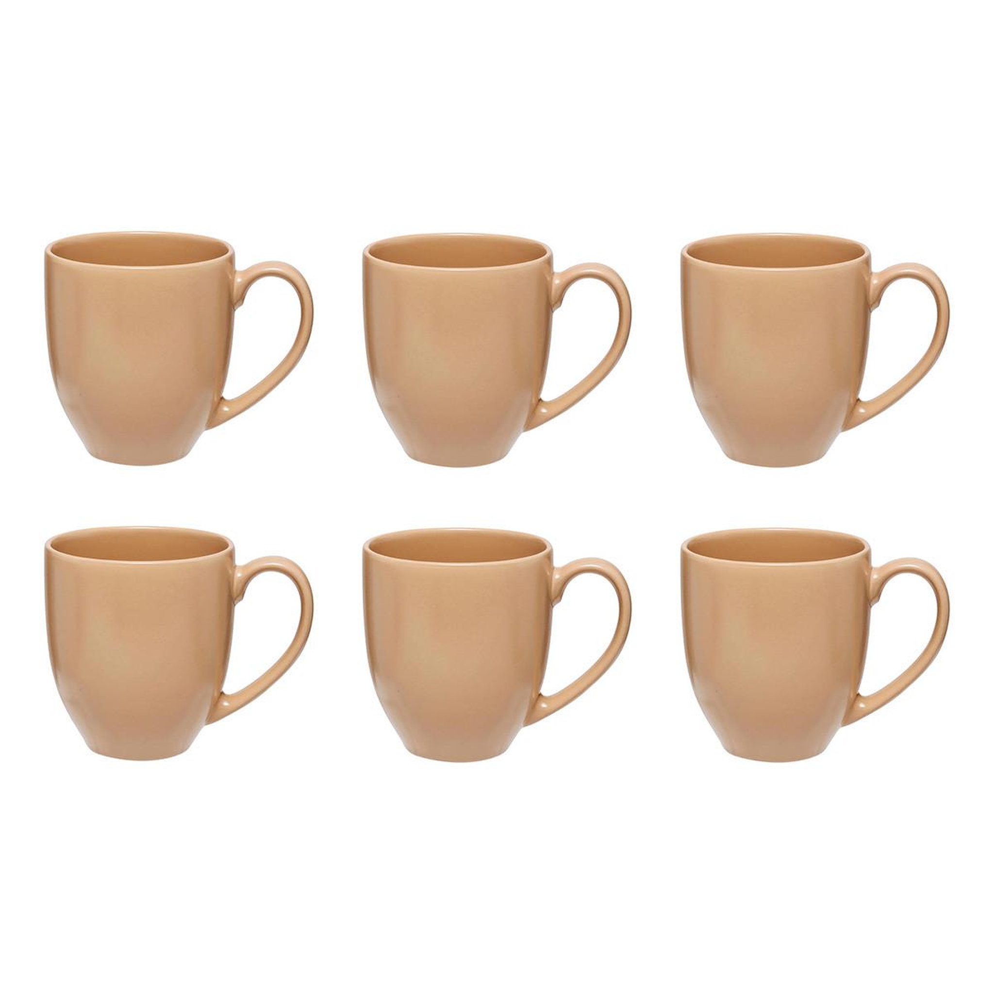 SECRET DE GOURMET Lot de 6 mugs en céramique  maé  48cl beige