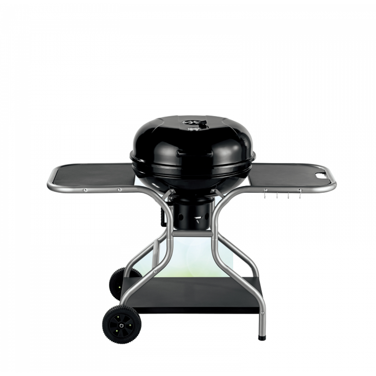 CONCEPT USINE Barbecue bois ou charbon avec couvercle et 3 servantes AUSTIN