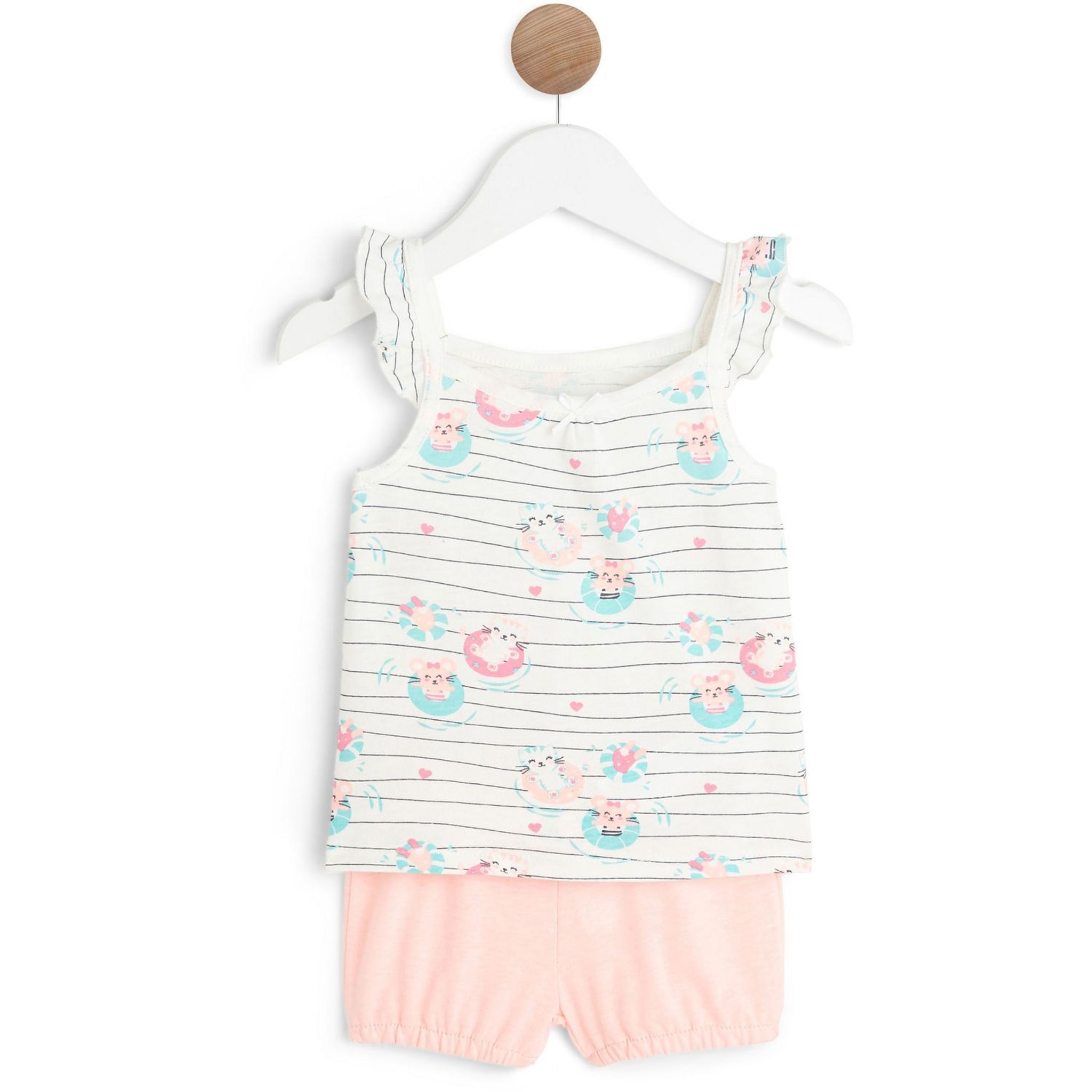 VERTBAUDET Lot De 2 Pyjashorts Fille Licornes - Pyjama Court Magique Bleu Nuit 4 Ans, 100% Coton Doux