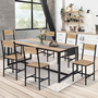 Voir la diapositive 2 : ID MARKET Lot de 6 chaises de cuisine DETROIT design industriel