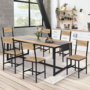 Voir la diapositive 2 : ID MARKET Lot de 6 chaises de cuisine DETROIT design industriel