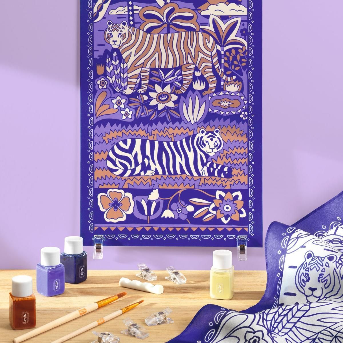 Djeco Atelier 10, Peinture sur Soie