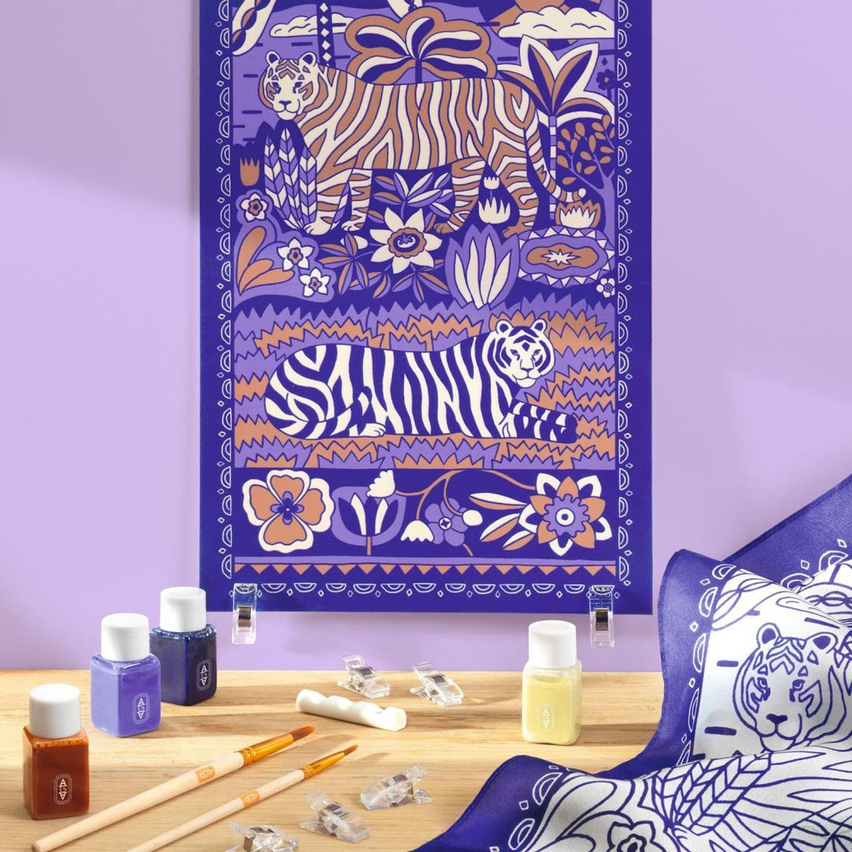 Djeco Atelier 10, Peinture sur Soie