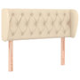 Voir la diapositive 2 : VIDAXL Tete de lit avec oreilles Creme 103x23x78/88 cm Tissu