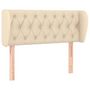 Voir la diapositive 2 : VIDAXL Tete de lit avec oreilles Creme 103x23x78/88 cm Tissu