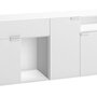 Terre de Nuit Commode 3 portes 1 tiroir avec niches de rangement en bois blanc - CO17008