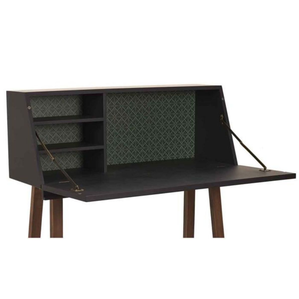 Paris Prix Bureau Cabinet Design  Emile  104cm Vert & Marron