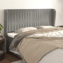 Voir la diapositive 1 : VIDAXL Tete de lit avec oreilles Gris clair 163x23x118/128 cm Velours