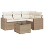 Voir la diapositive 2 : VIDAXL Salon de jardin avec coussins 5 pcs beige resine tressee