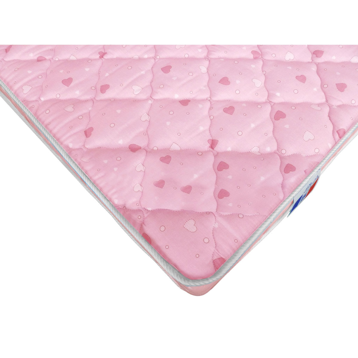 Matelas bébé mousse tissu 100% coton sans traitement 60x120cm PRINCESSE